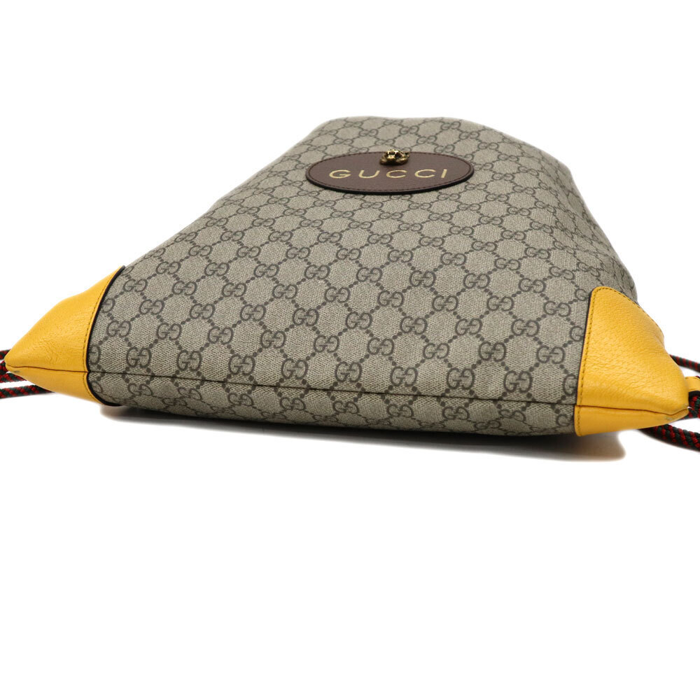 Gucci Drawstring Backpack Knapsack GG Canvas Brown - image 3